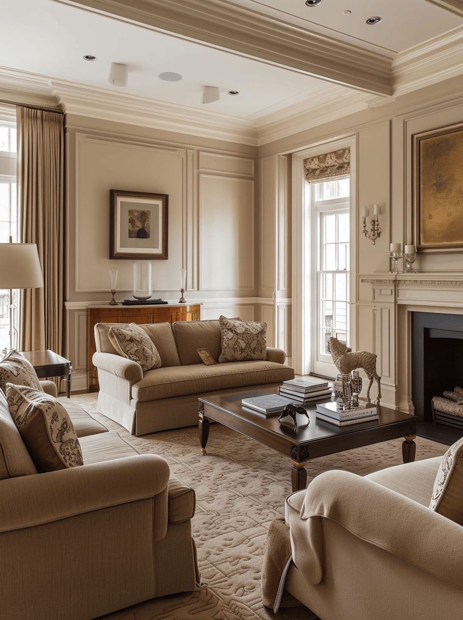Victorian lounge room updated with modern design ideas and classic features
