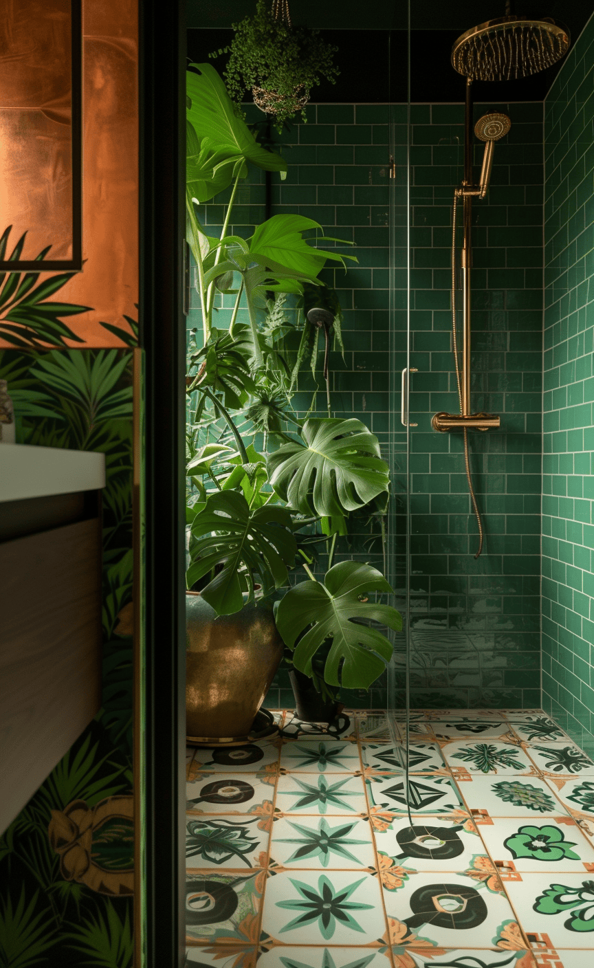 Vintage look achievement with 70s bathroom decor techniques