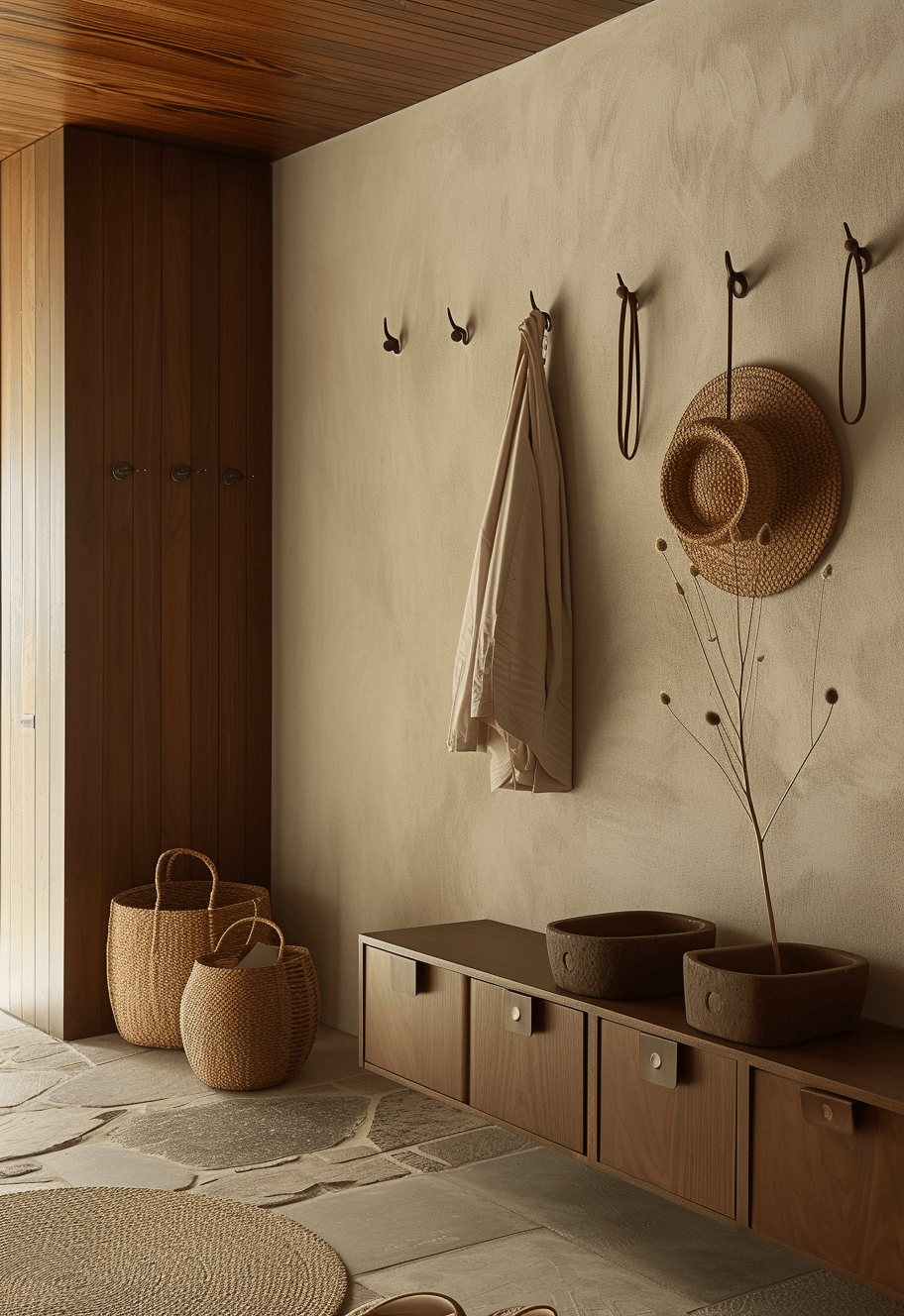 Welcoming Japandi entryway ideas with a fusion of Scandinavian and Japanese influences