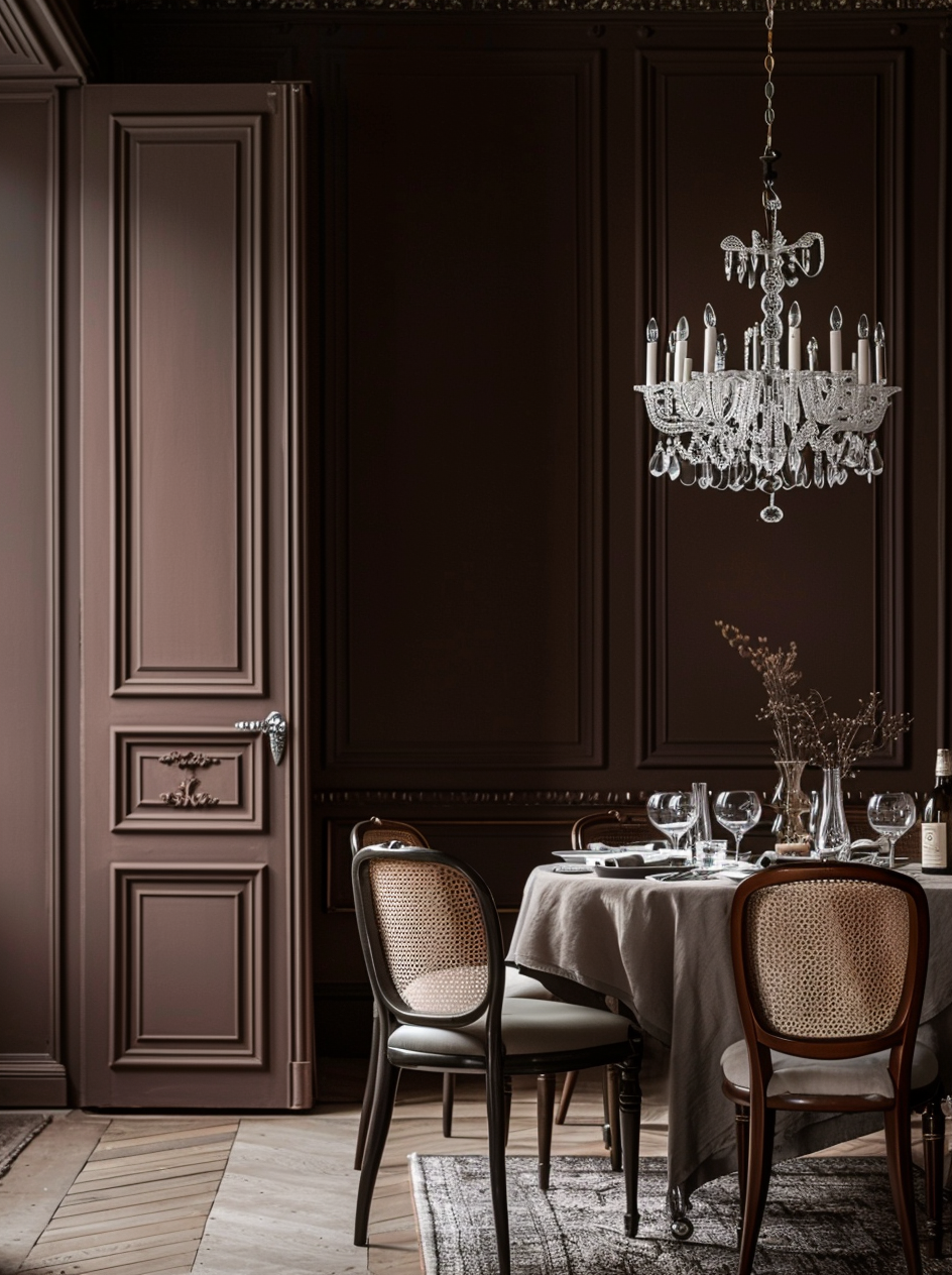 a French Parisian dining inspiration with a focus on chic and timeless design elements