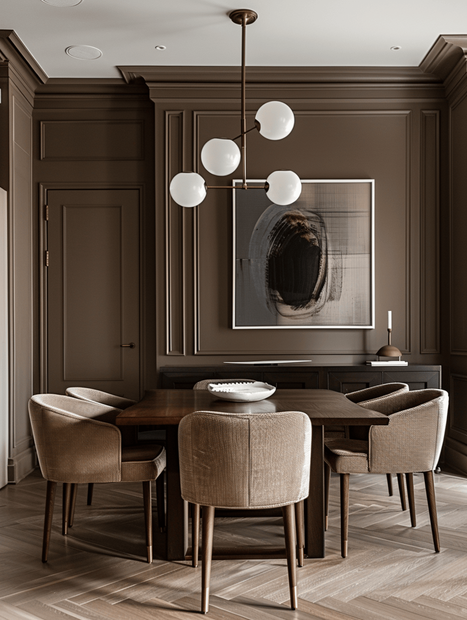 a Period light switches matching the Victorian aesthetic of a dining room