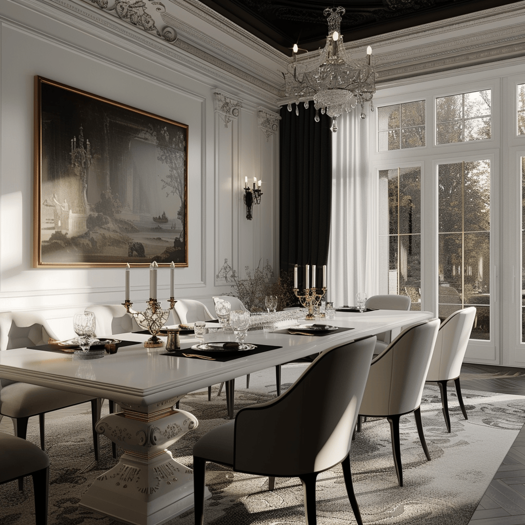 a Victorian-style chairs with upholstered seats and carved backs in a dining room setting