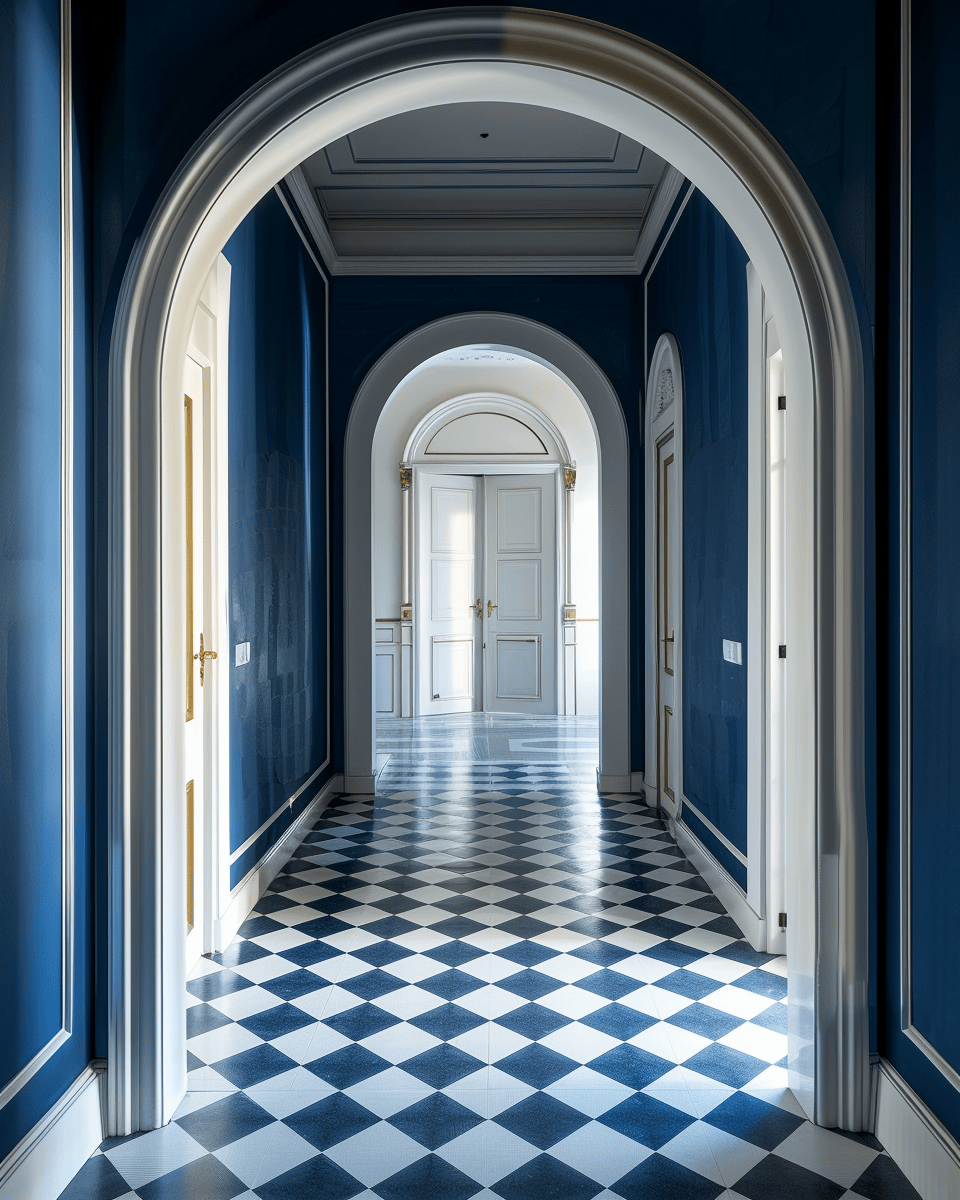 art deco hallway