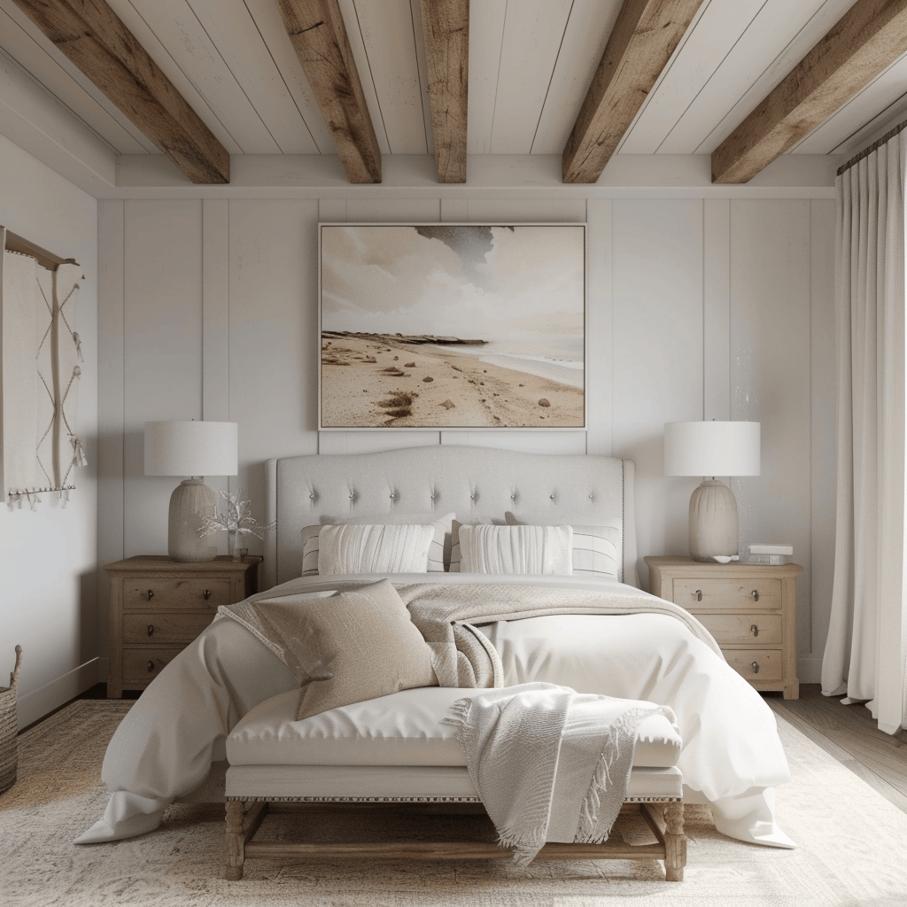 coastal calm bedroom creams and driftwood neutrals