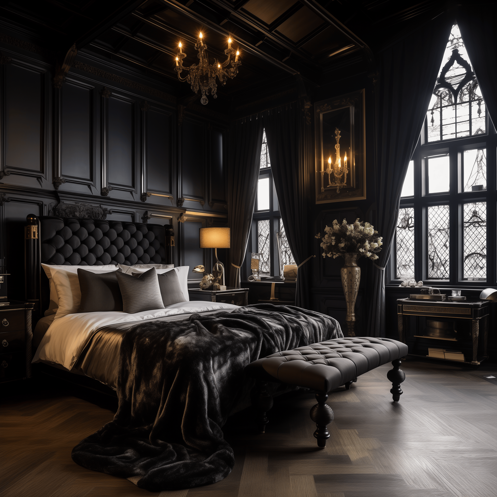 dark bedroom aesthetic decor design ideas luxury cozy colors