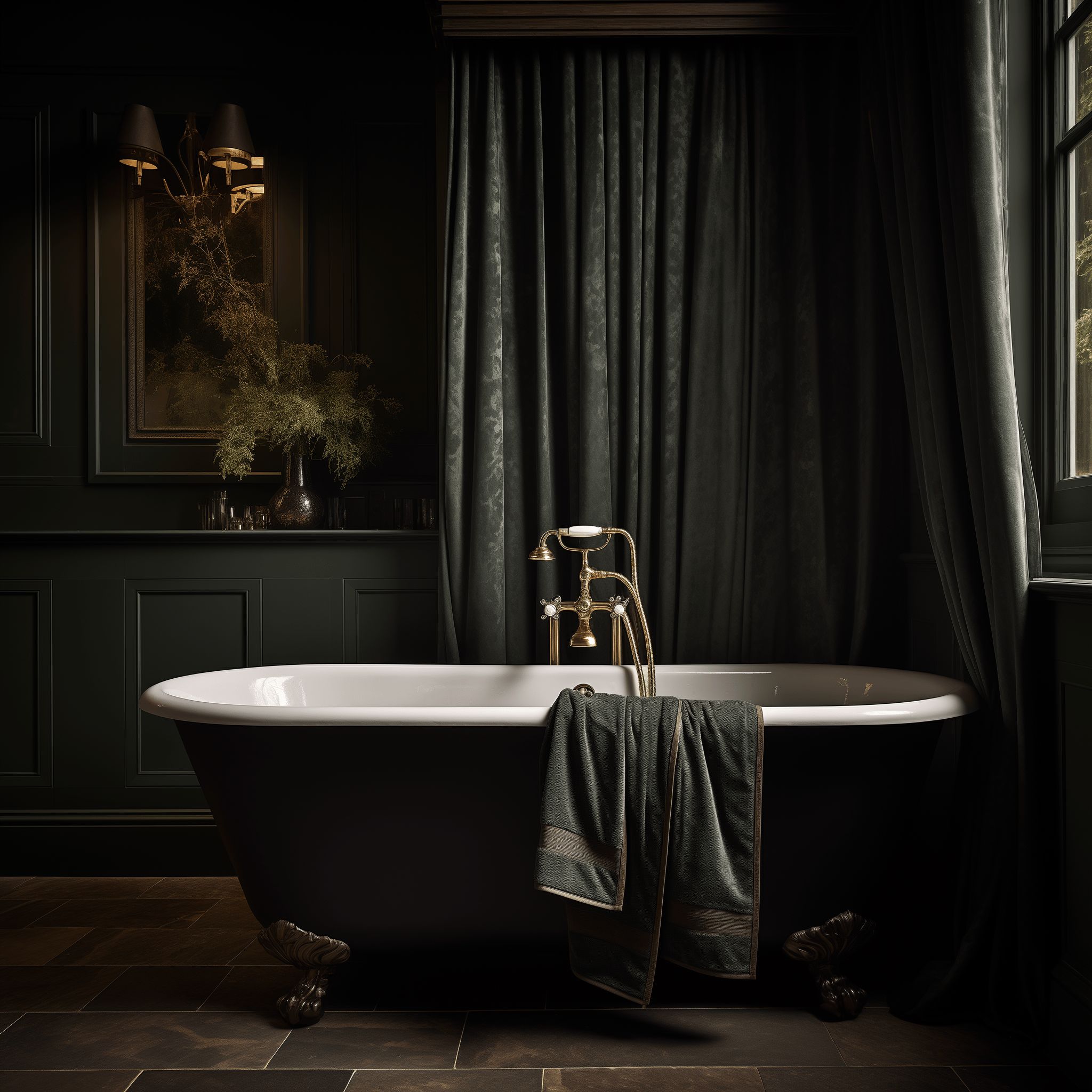 dark bathroom aesthetic decor design ideas luxury cozy colors