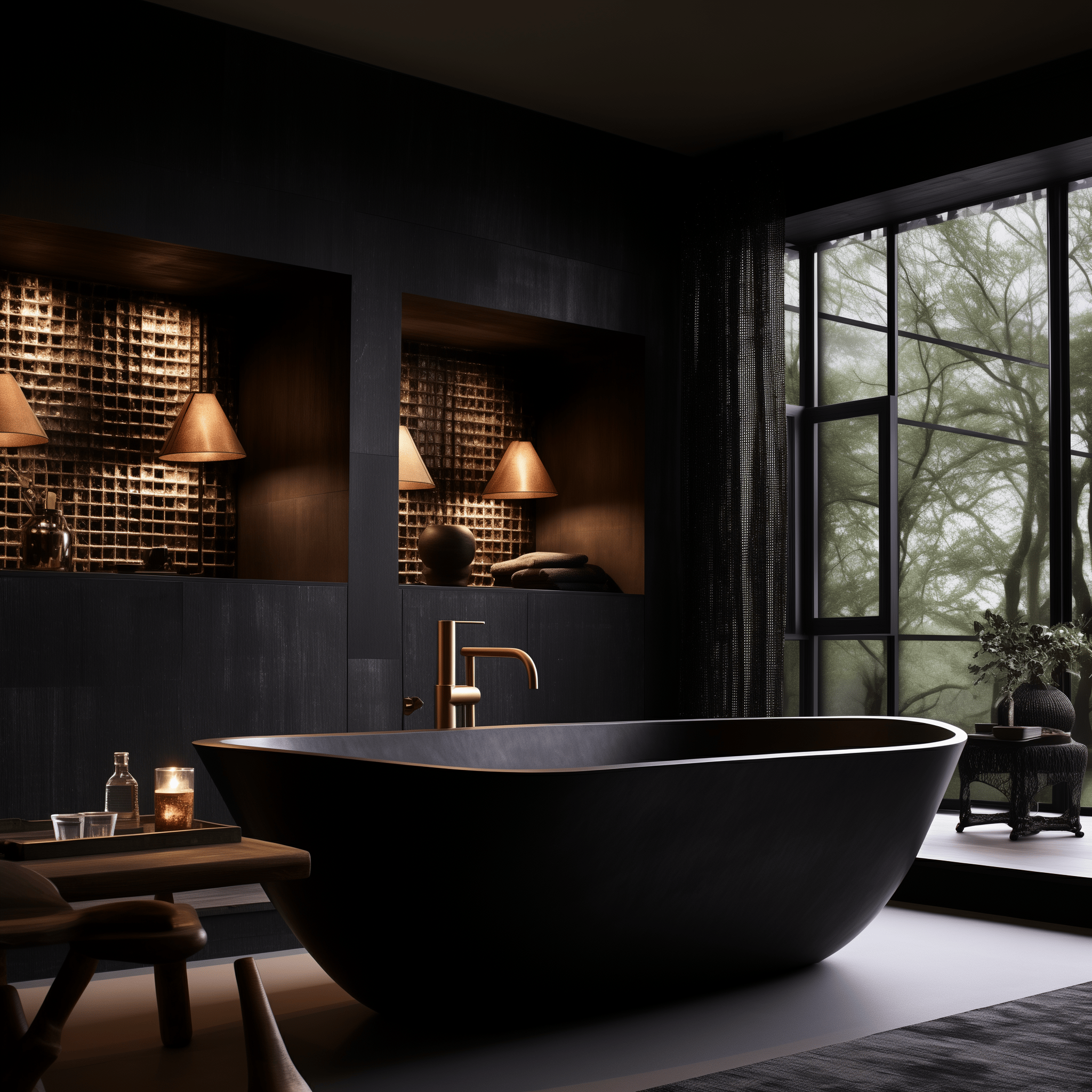 dark bathroom aesthetic decor design ideas luxury cozy colors