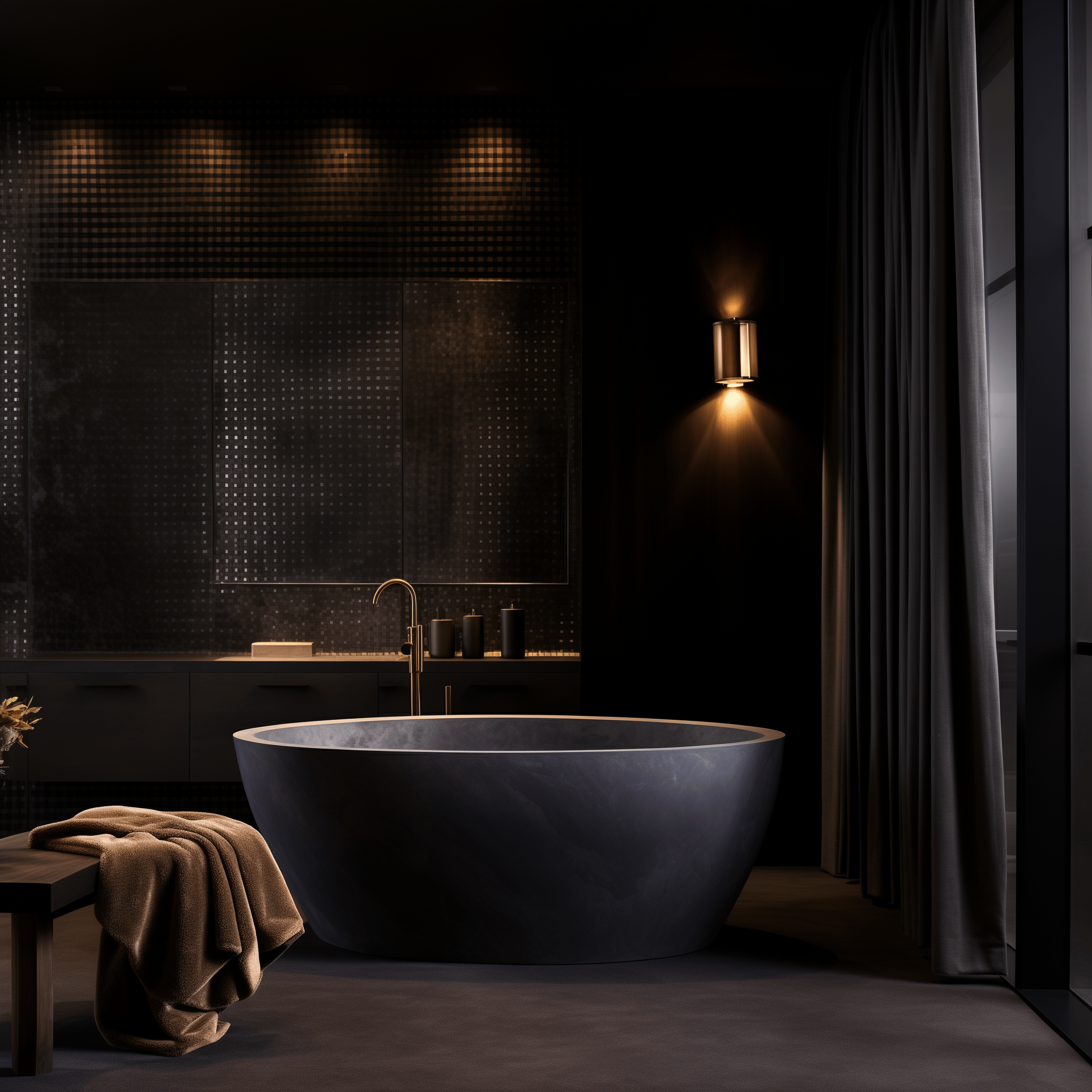 dark bathroom aesthetic decor design ideas luxury cozy colors