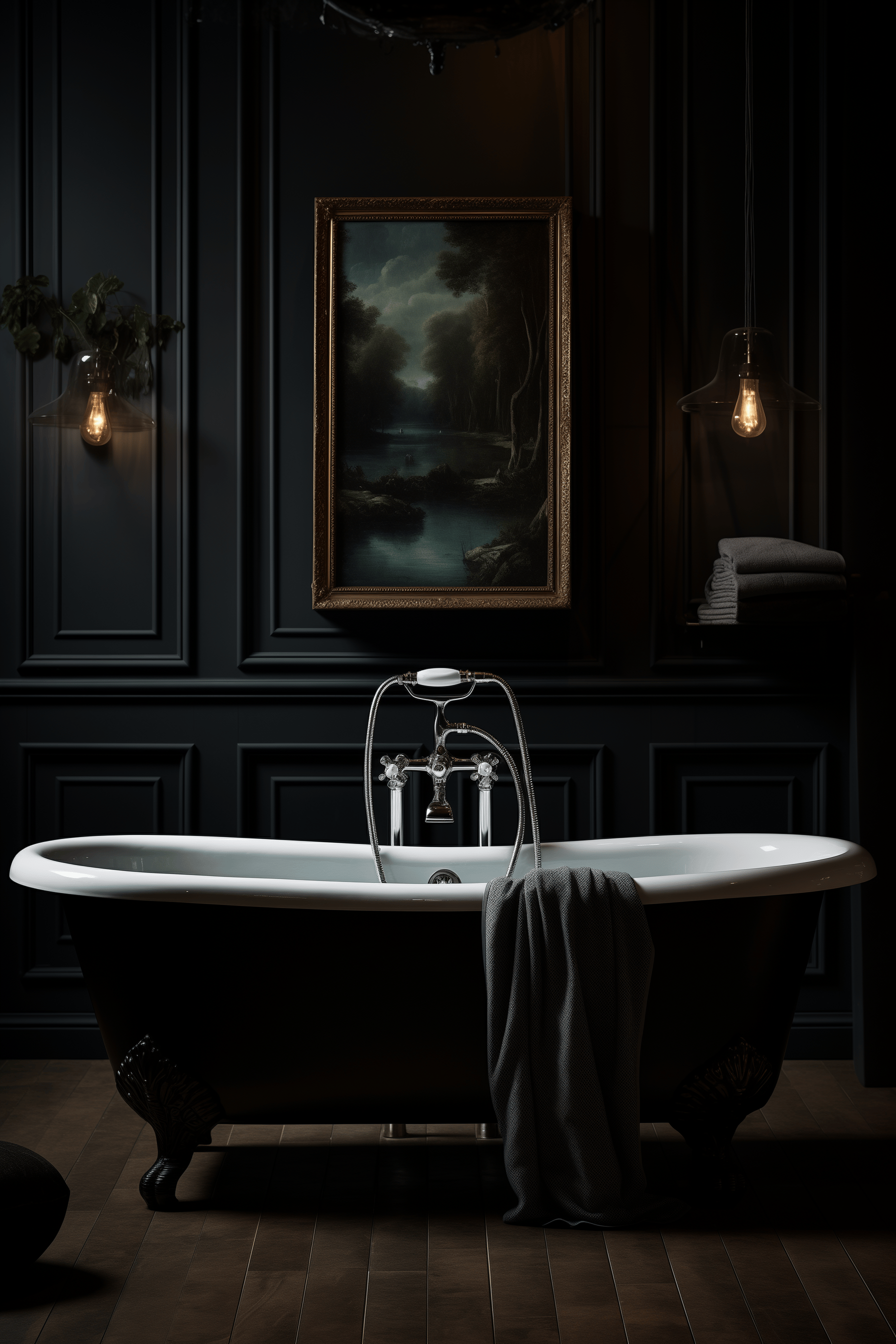 dark bathroom aesthetic decor design ideas luxury cozy colors