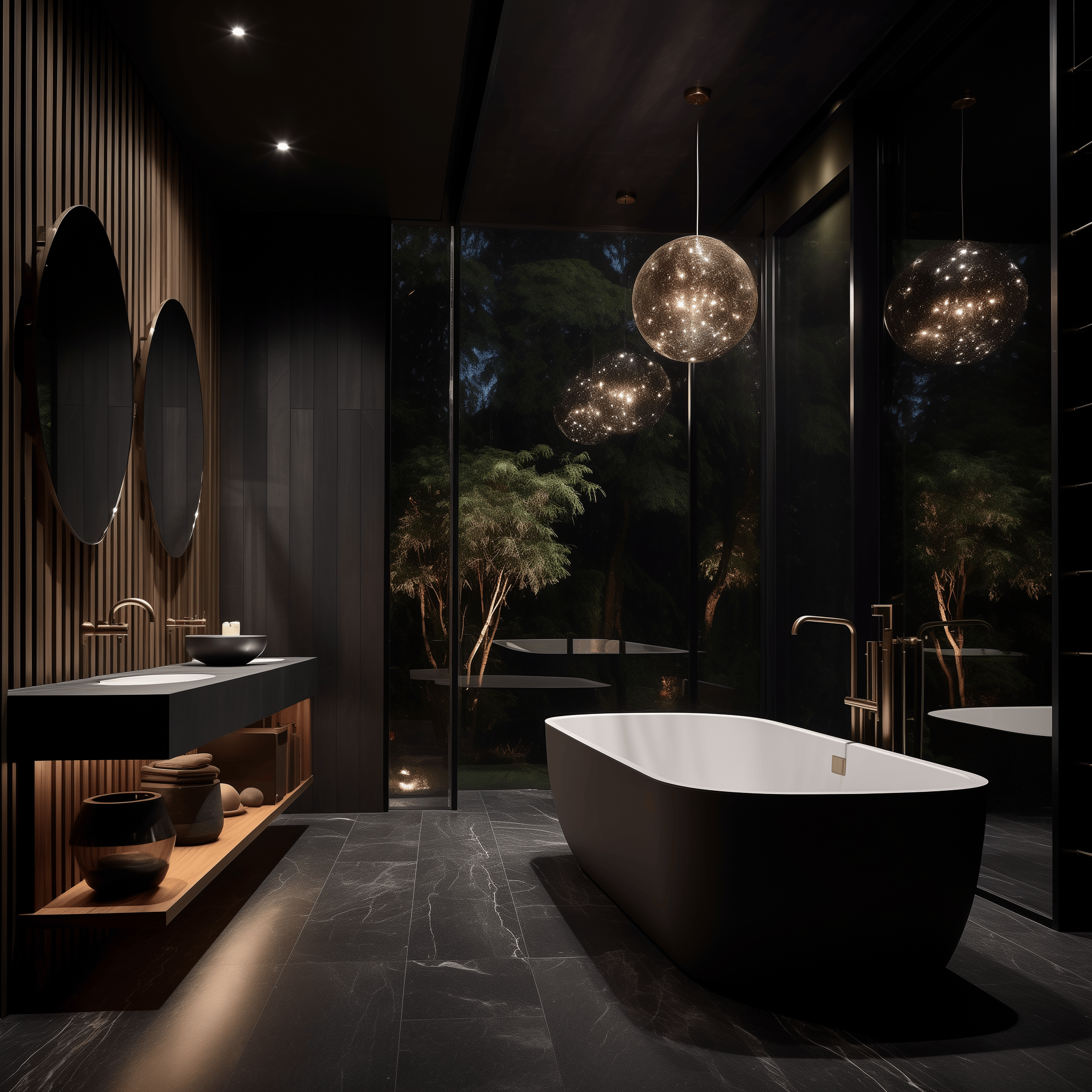 dark bathroom aesthetic decor design ideas luxury cozy colors