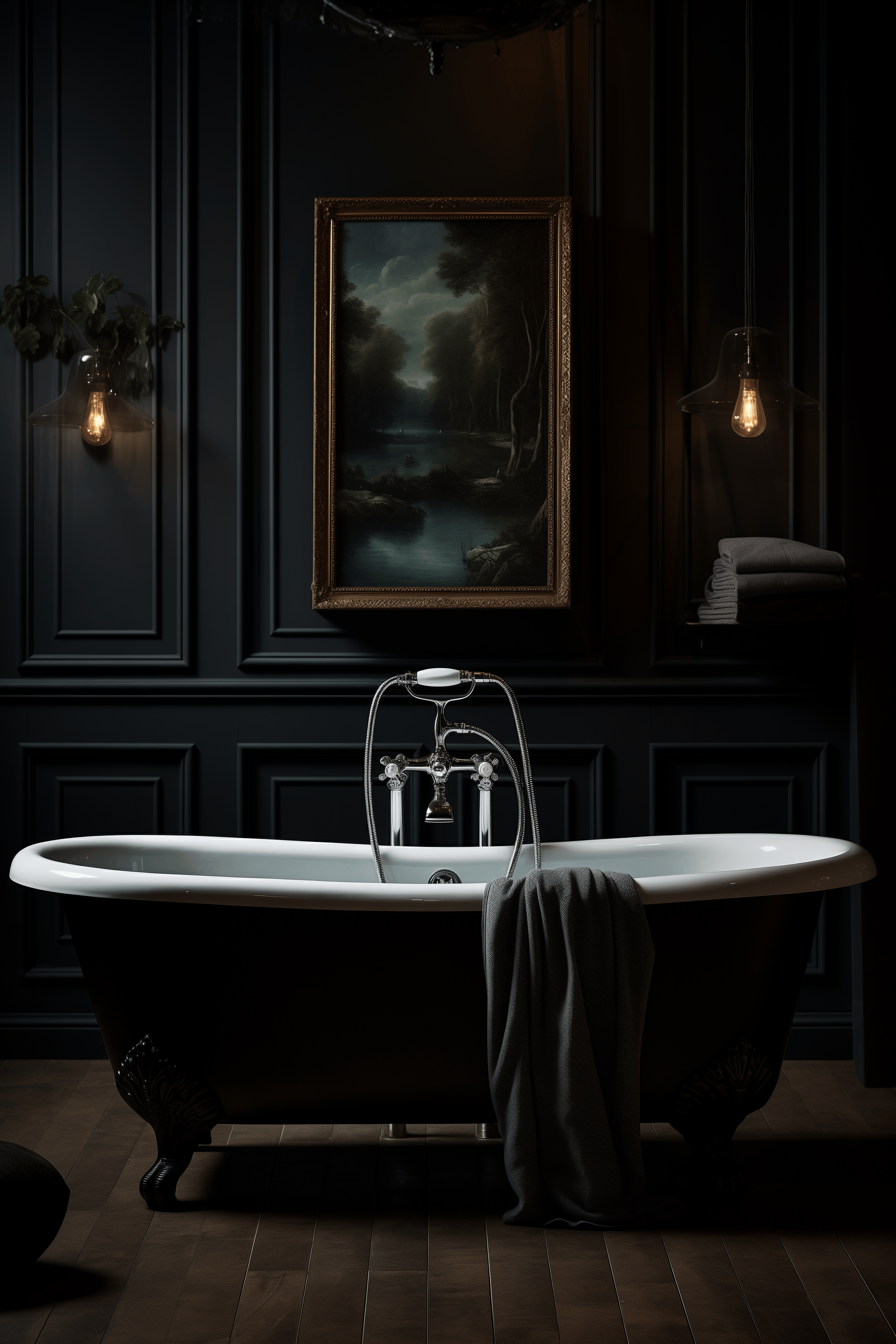 dark bathroom aesthetic decor design ideas luxury cozy colors