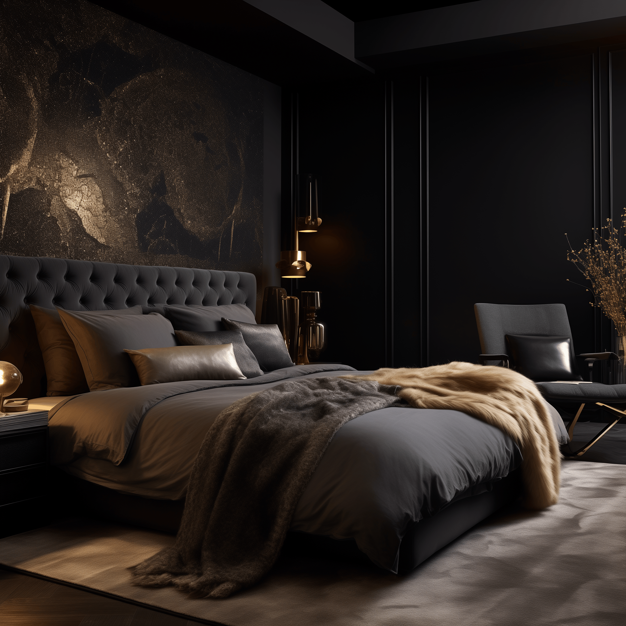 dark bedroom aesthetic decor design ideas luxury cozy colors