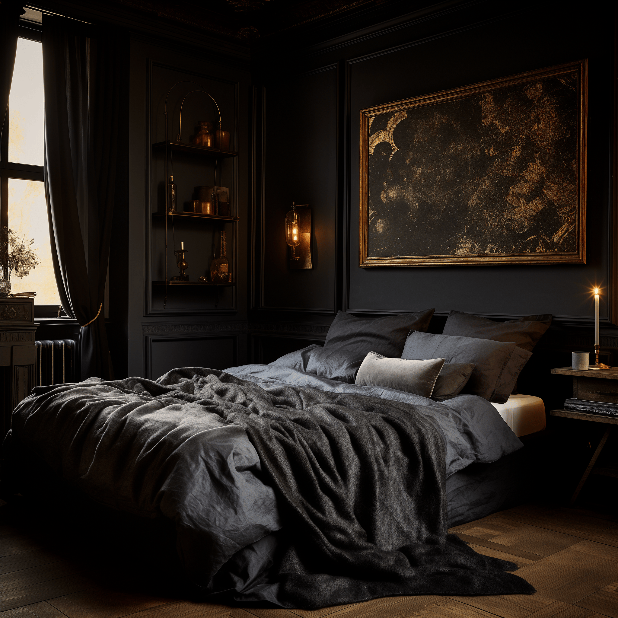 dark bedroom aesthetic decor design ideas luxury cozy colors