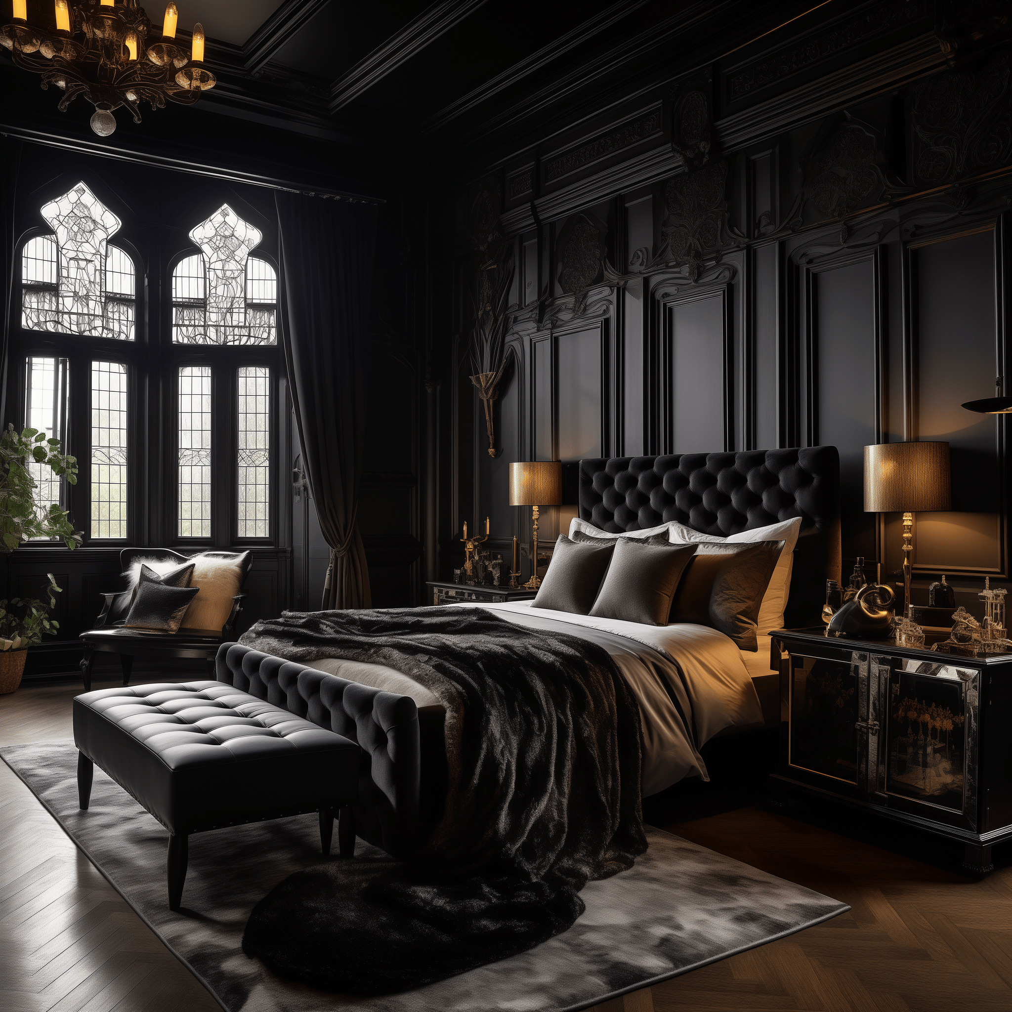 dark bedroom aesthetic decor design ideas luxury cozy colors