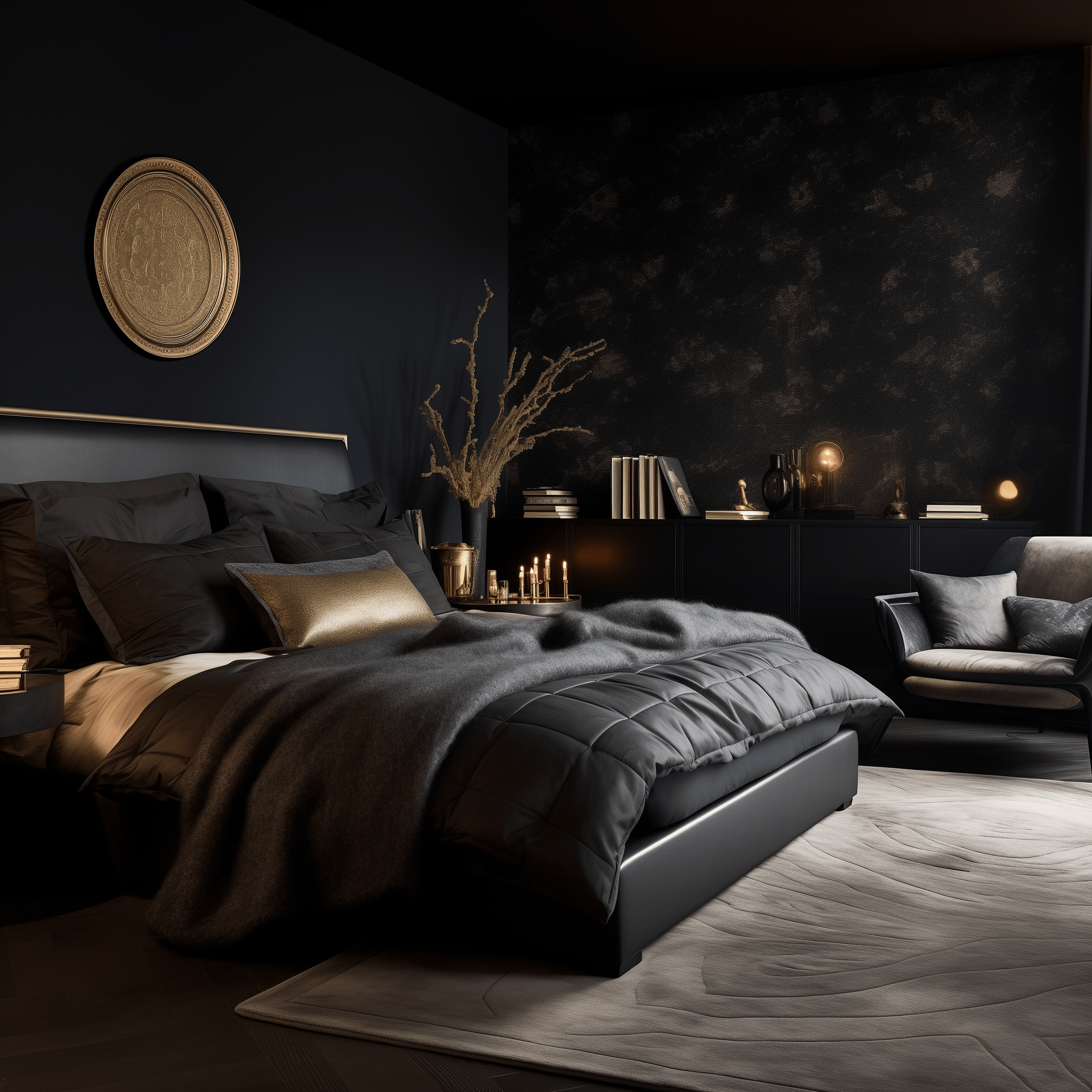 dark bedroom aesthetic decor design ideas luxury cozy colors