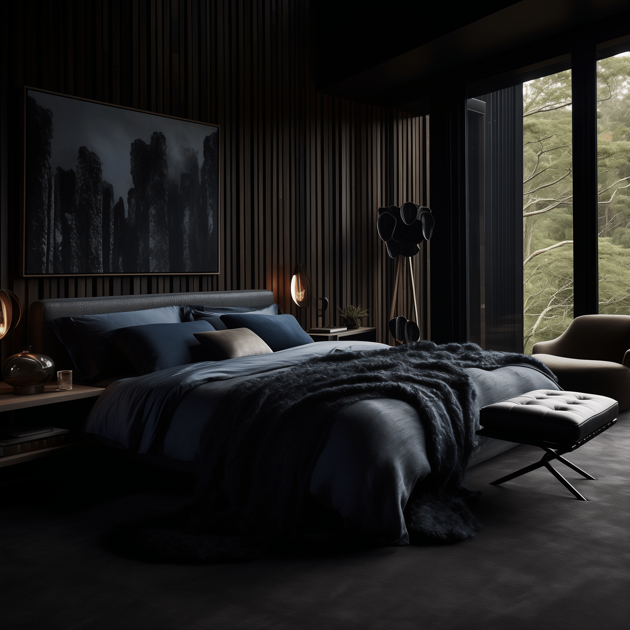 dark bedroom aesthetic decor design ideas luxury cozy colors