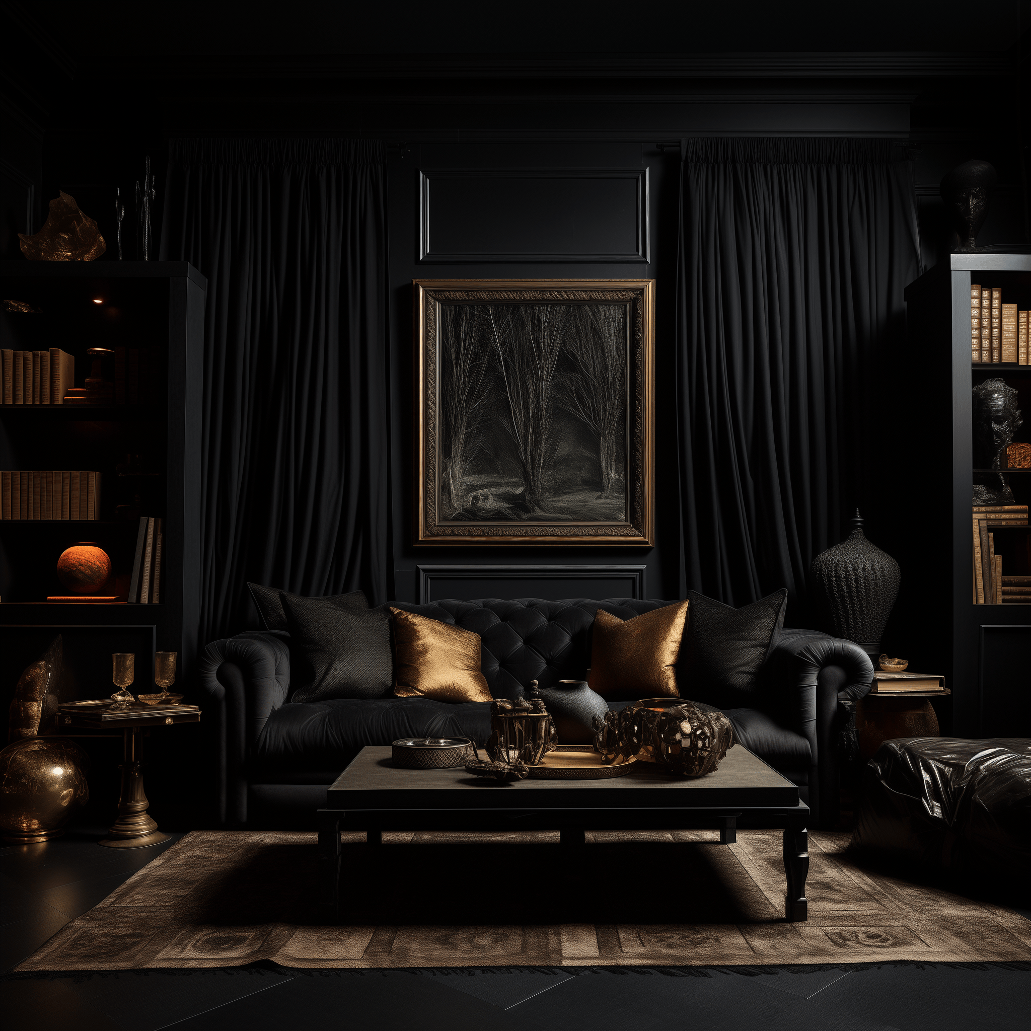 dark living room ideas cozy aesthetic decor designs