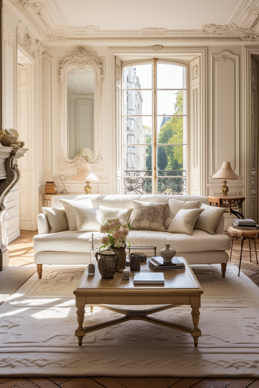 Achieve timeless elegance in your living room with inspirations from Parisian design.