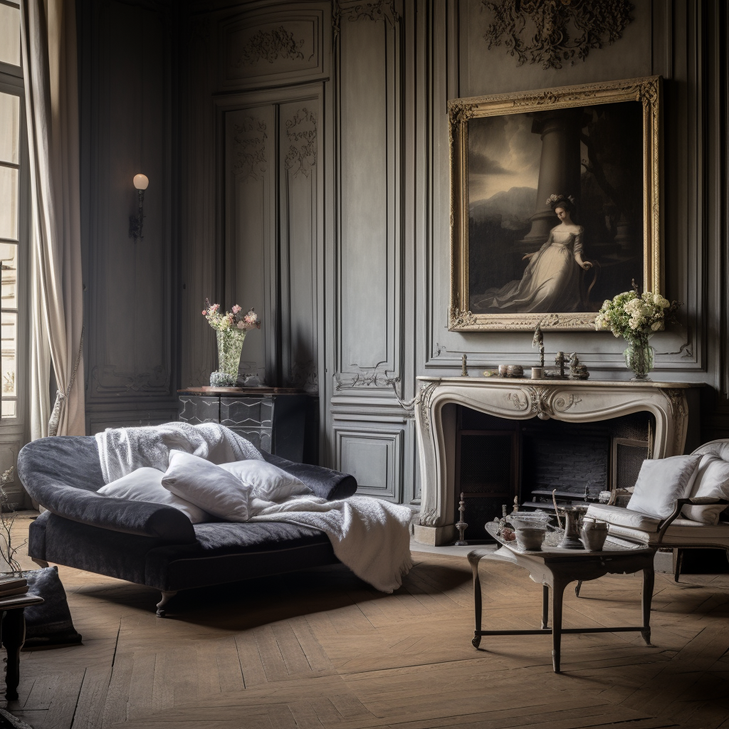 Envision a stylish living room designed with the unparalleled style of Parisian living.