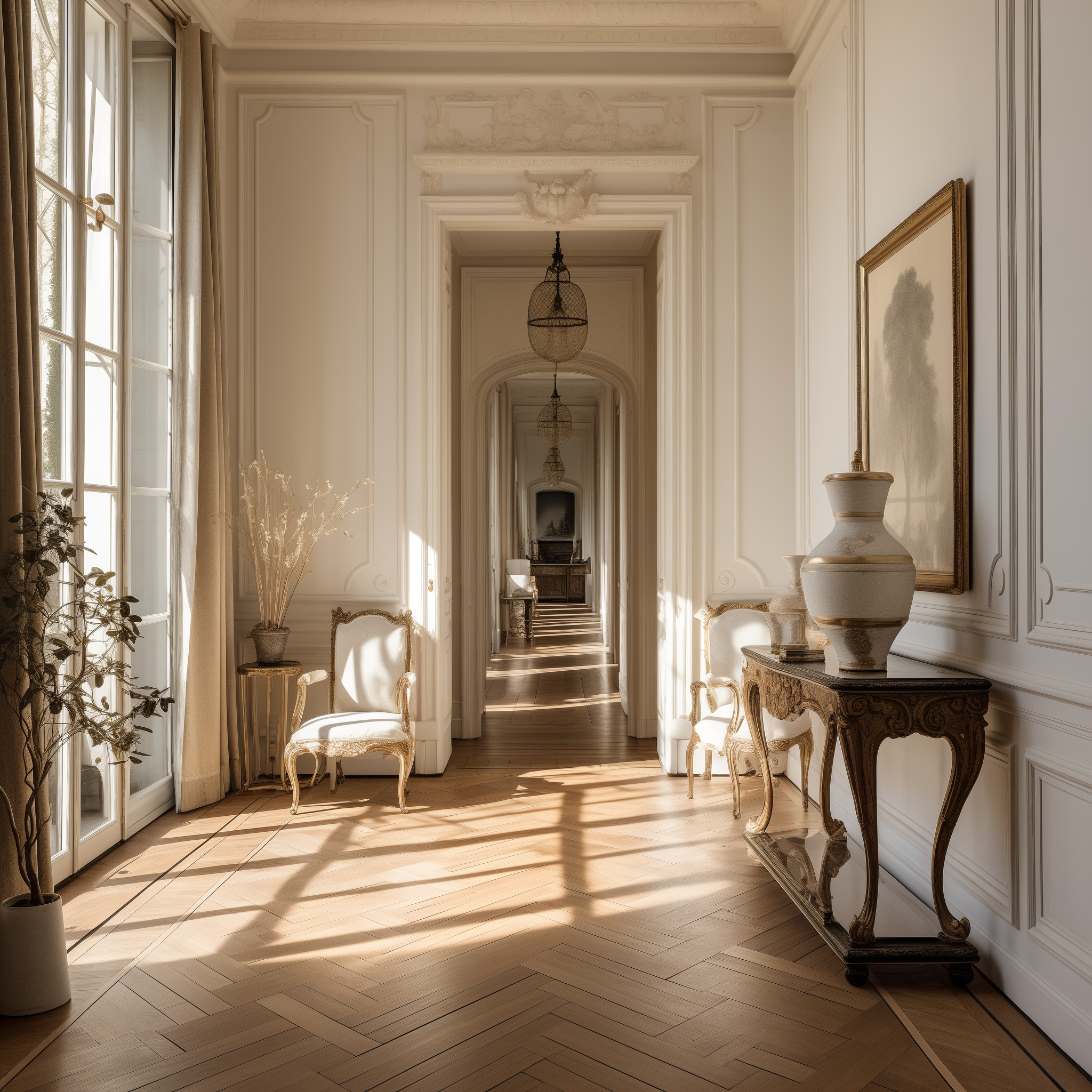 french parisian hallway design ideas decorating panelling interior for corridor lighting inspiration