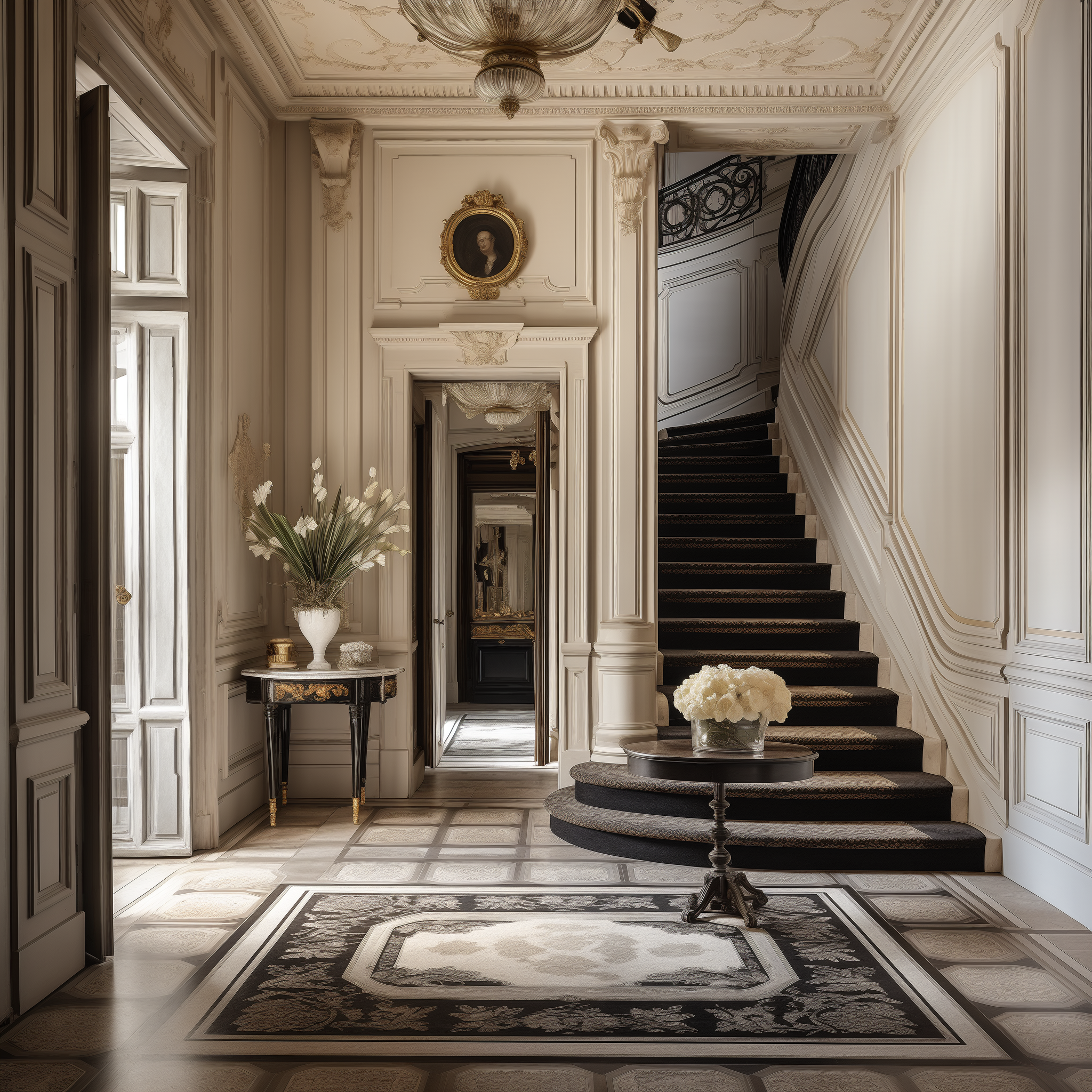 french parisian hallway design ideas decorating panelling interior for corridor lighting inspiration