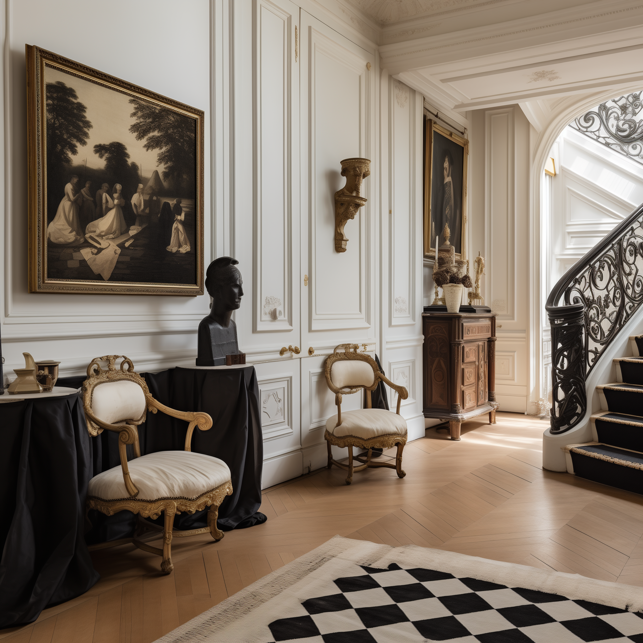 french parisian hallway design ideas decorating panelling interior for corridor lighting inspiration