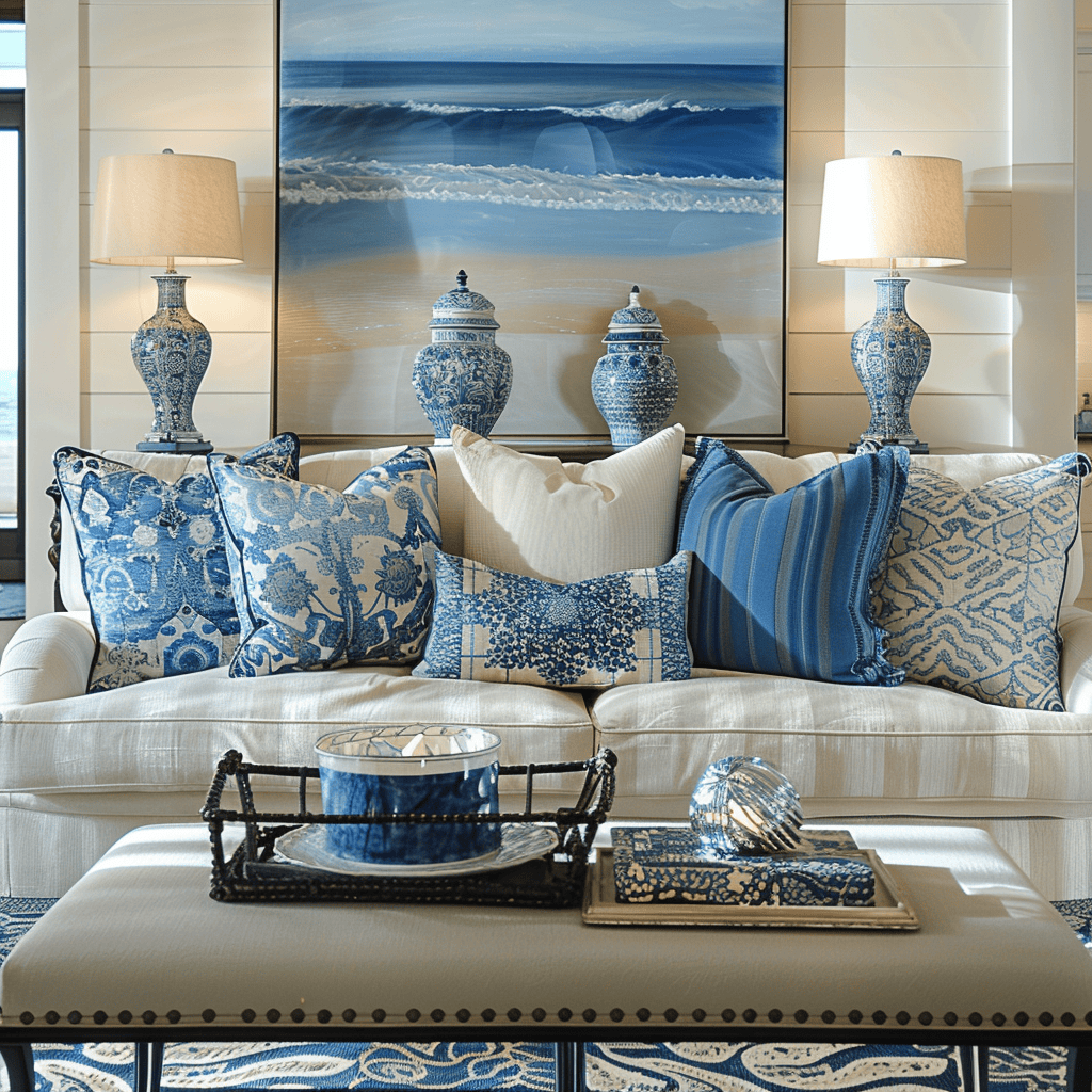 harmonized seaside spaces with seamless color texture pattern blend