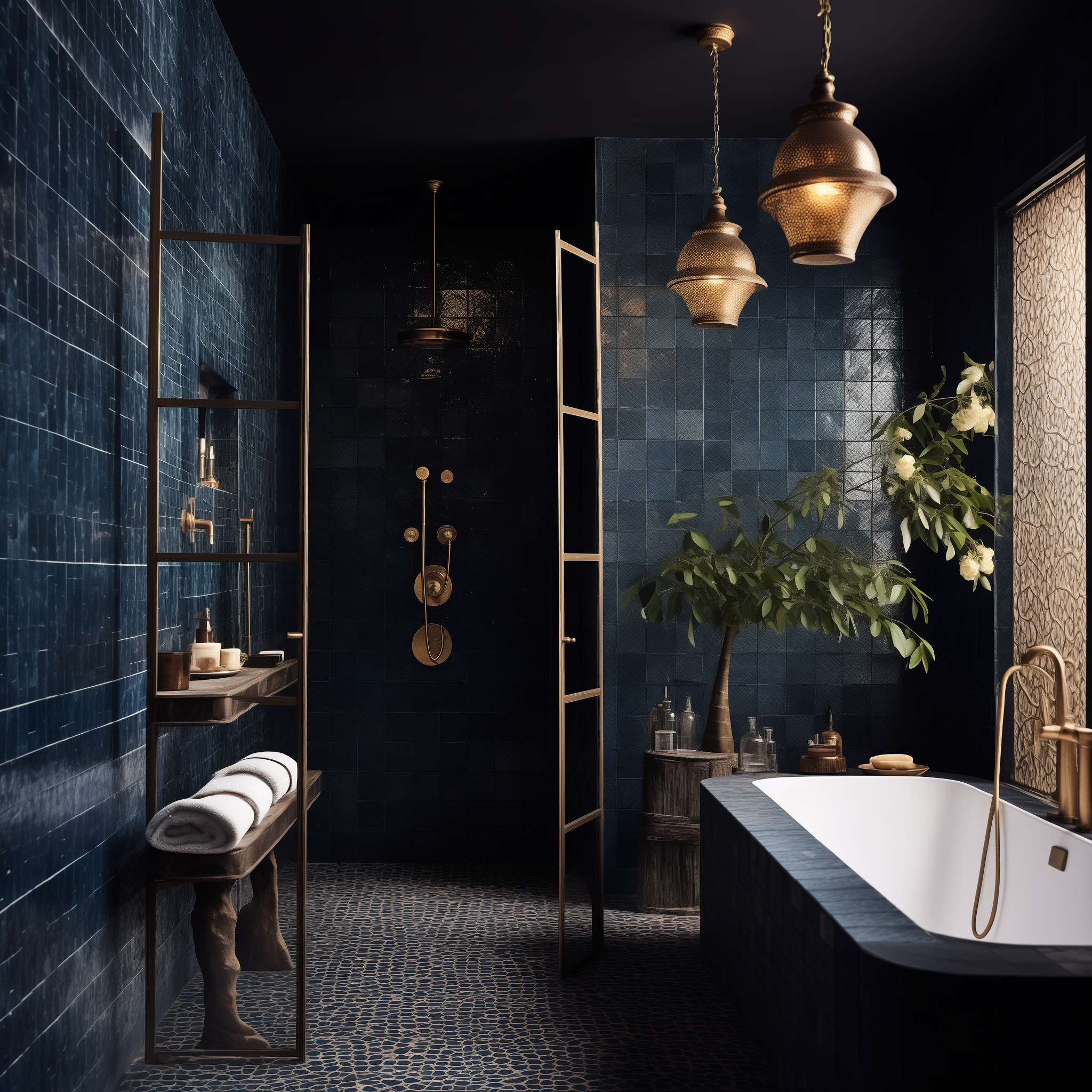 blue moroccan bathroom ideas decor style design inspired interior architecture theme