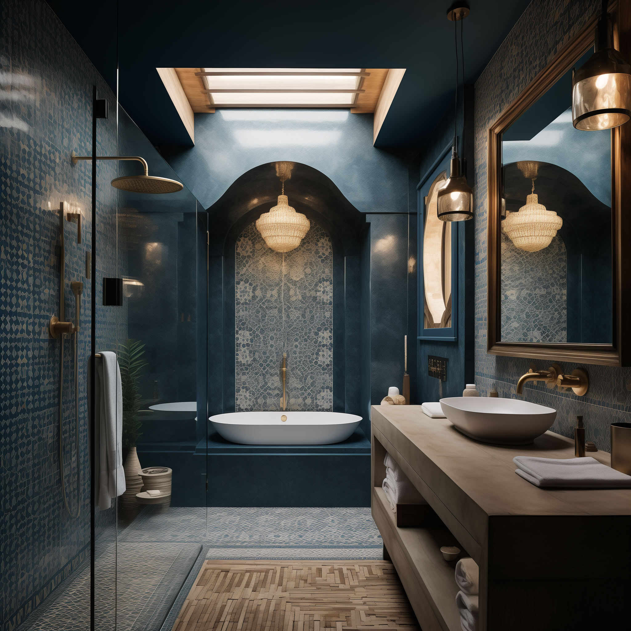 blue moroccan bathroom ideas decor style design inspired interior architecture theme