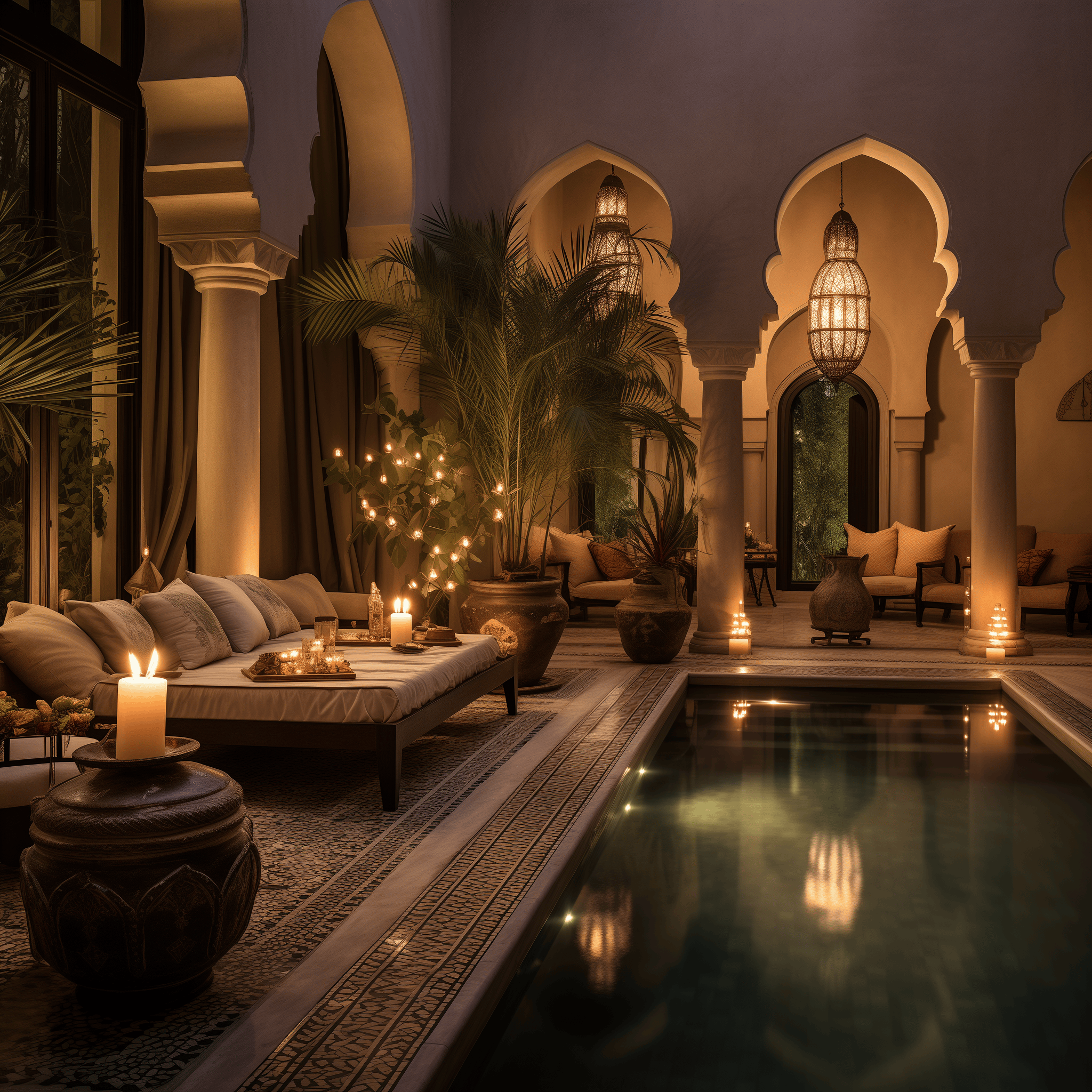 moroccan riad interior design aesthetic style