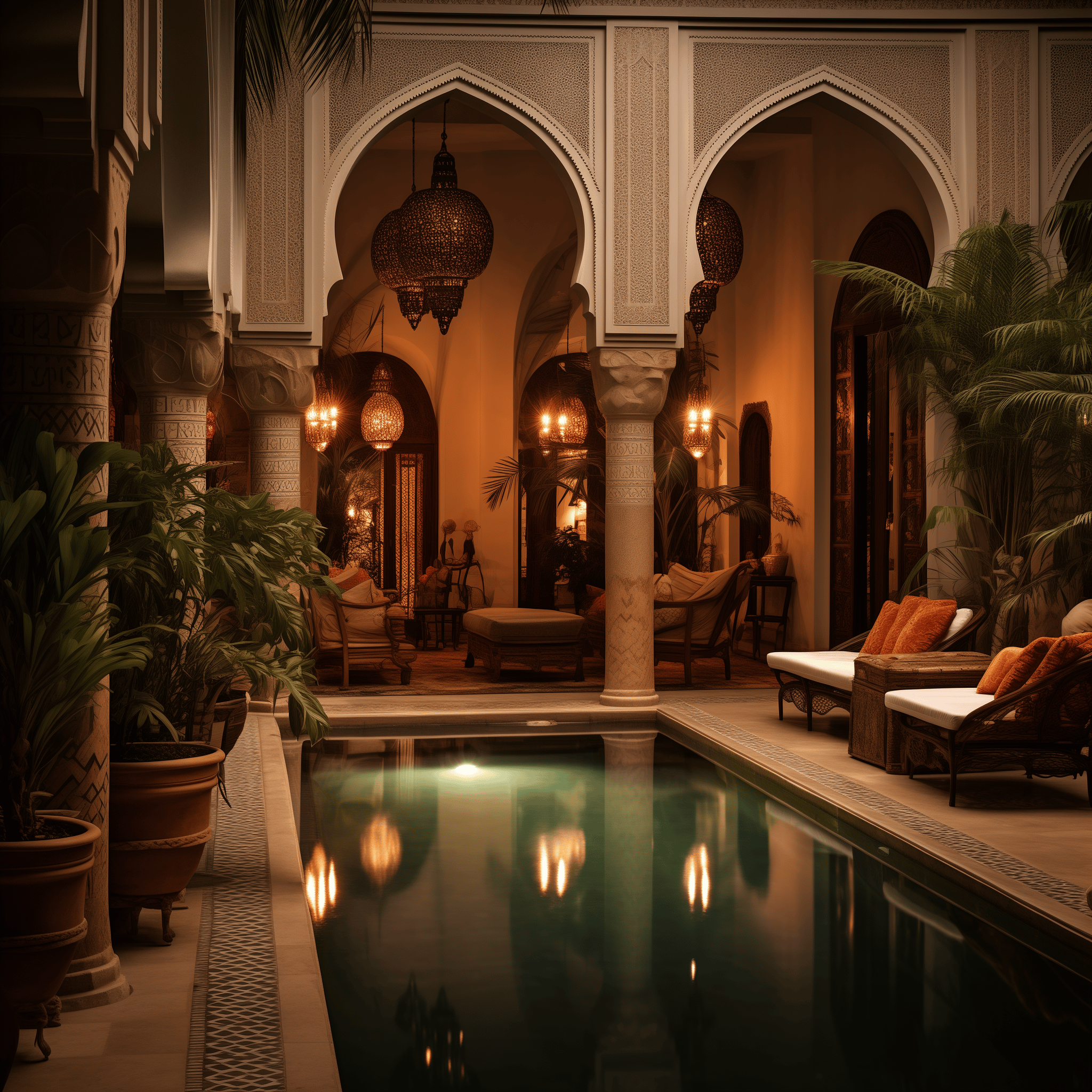 moroccan riad interior design aesthetic style