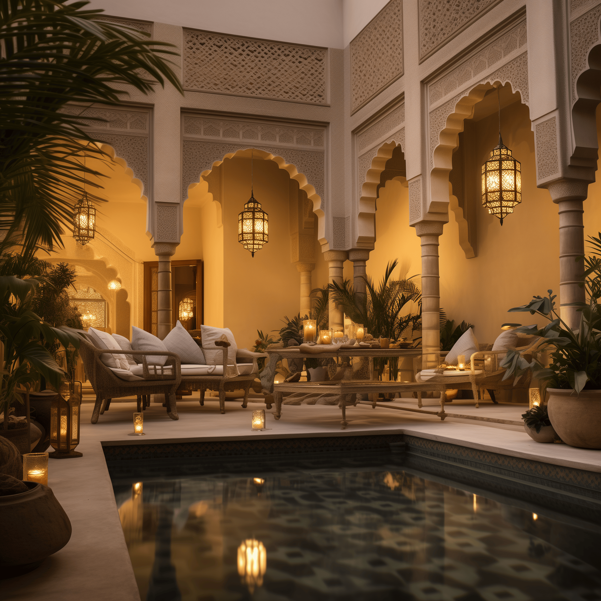 moroccan riad interior design aesthetic style