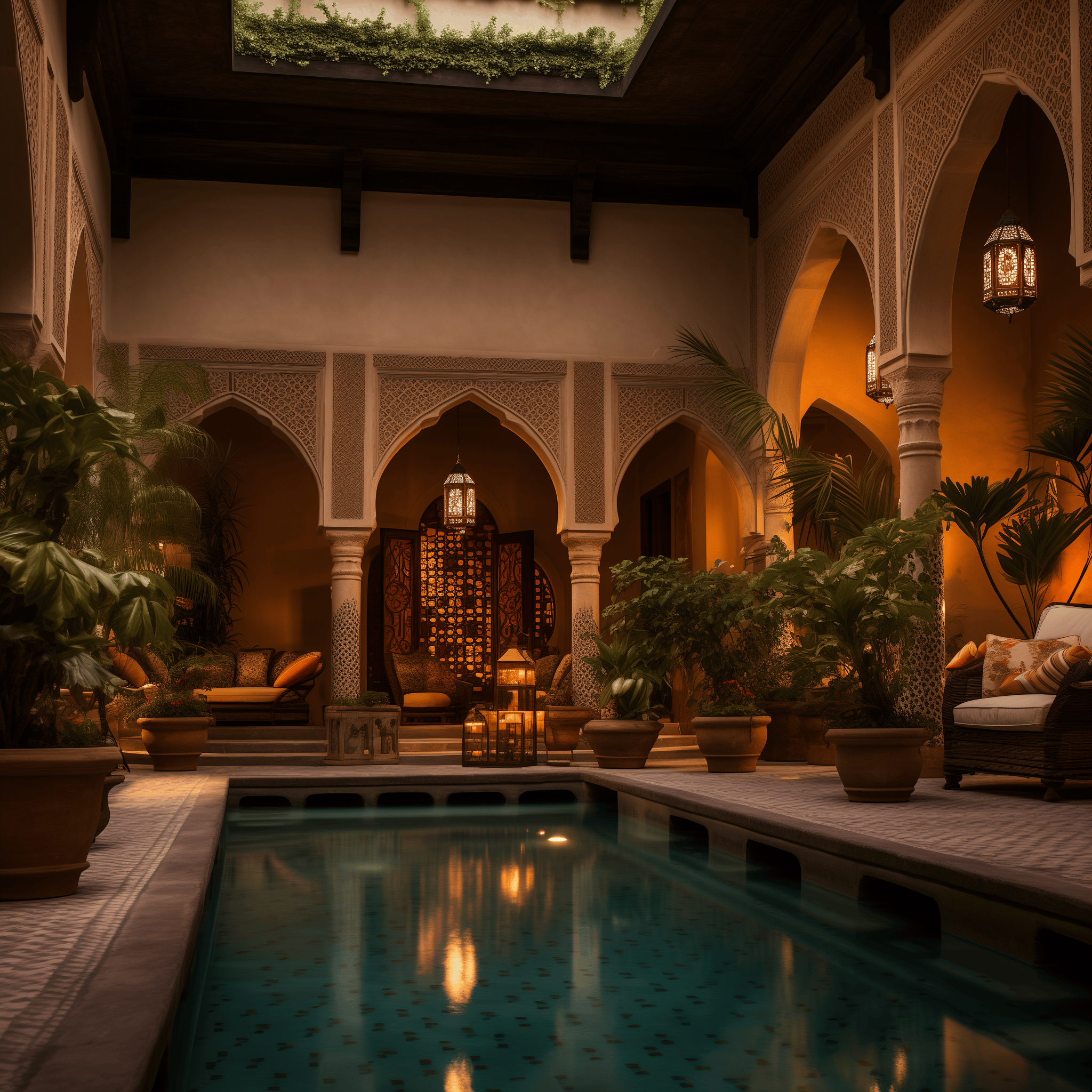 moroccan riad interior design aesthetic style