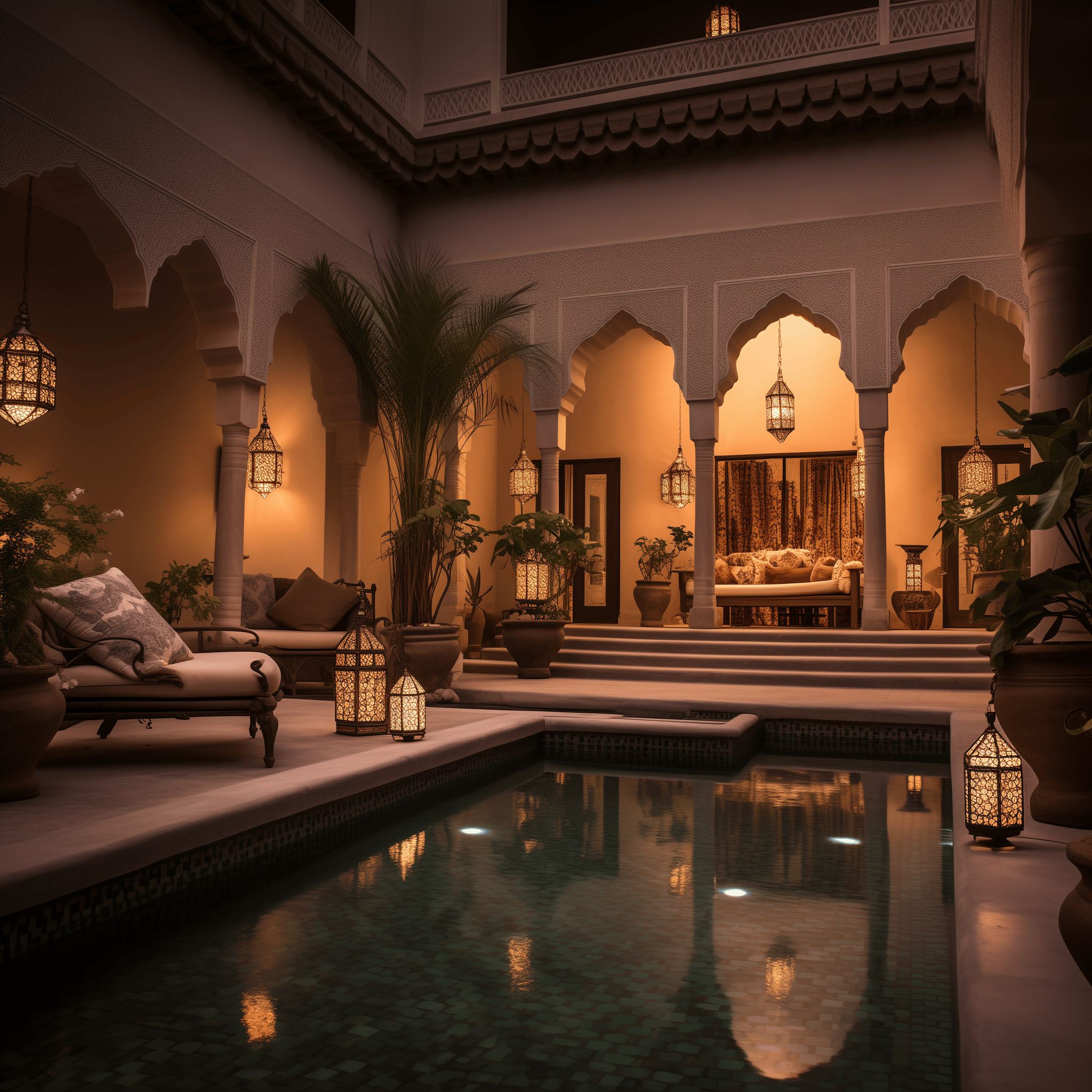 moroccan riad interior design aesthetic style