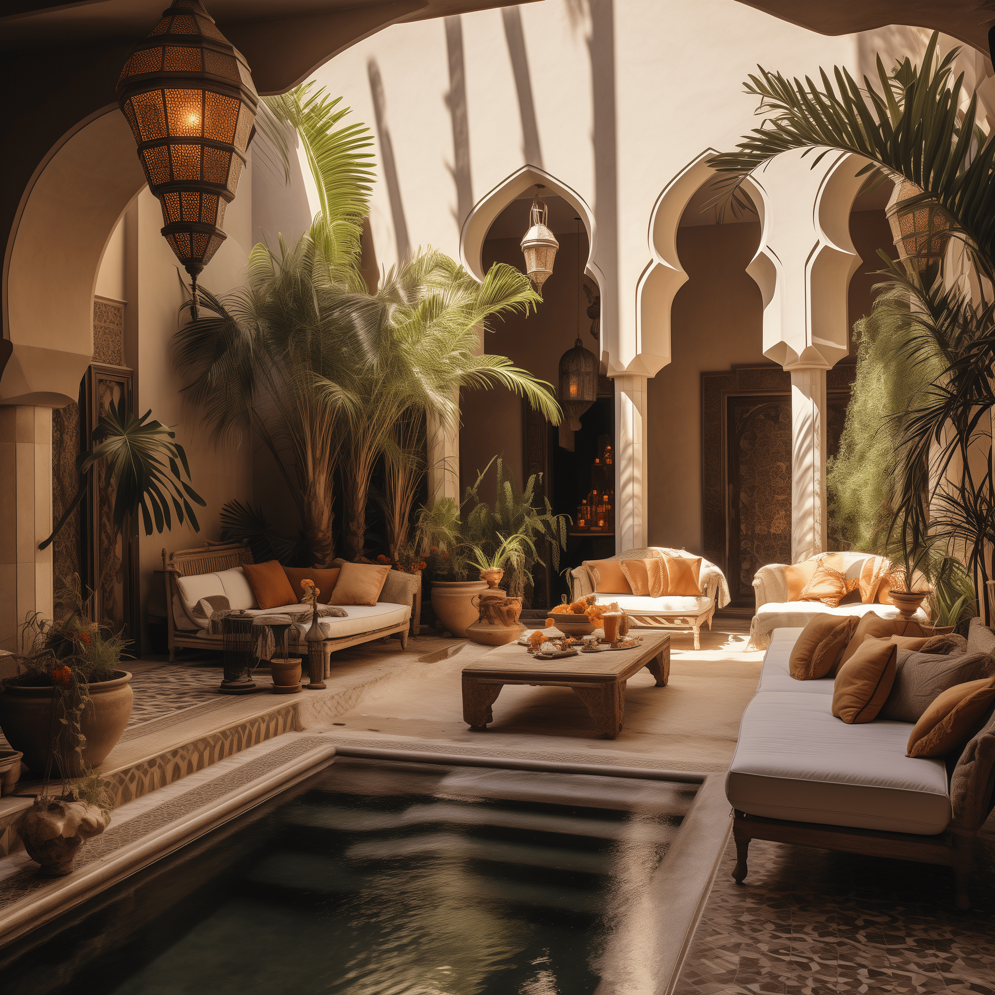 moroccan riad interior design aesthetic style