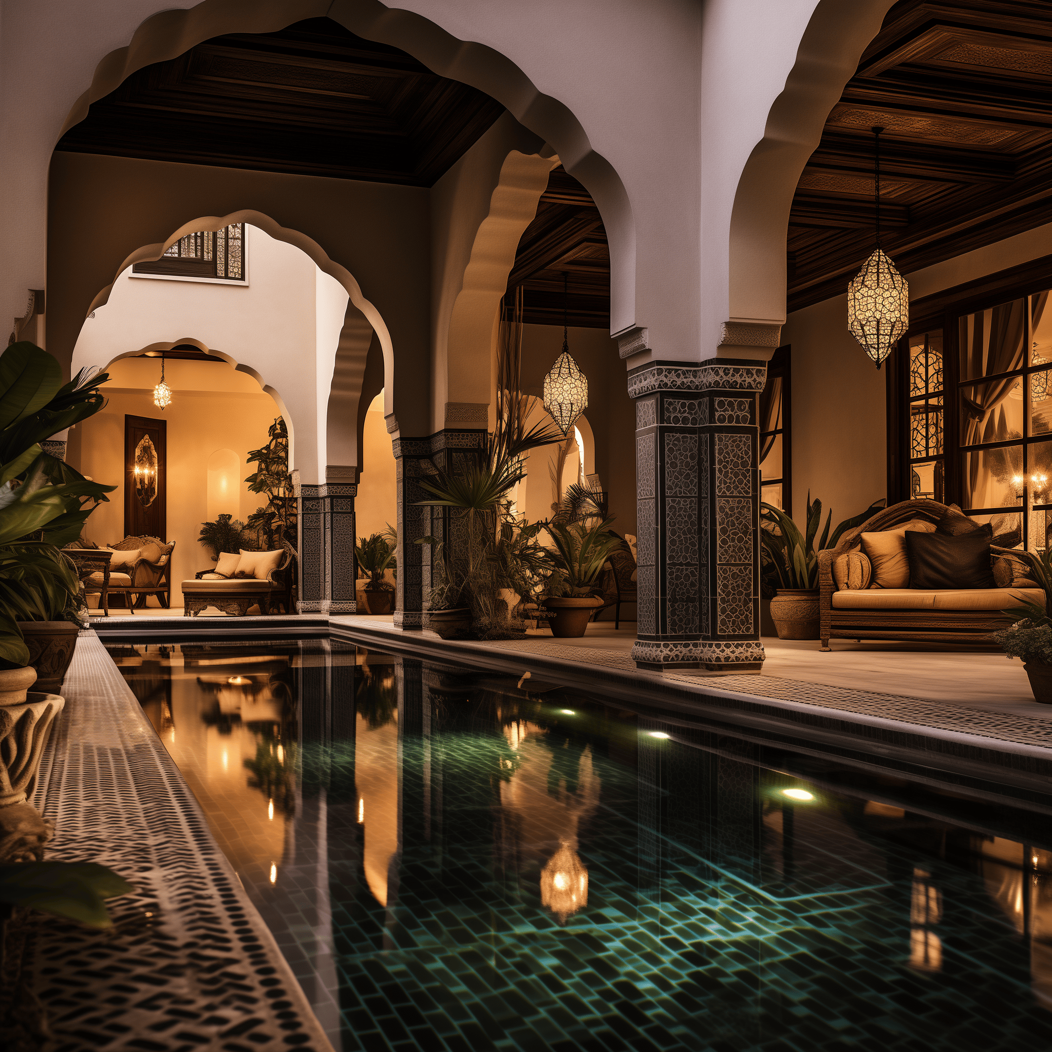 moroccan riad interior design aesthetic style