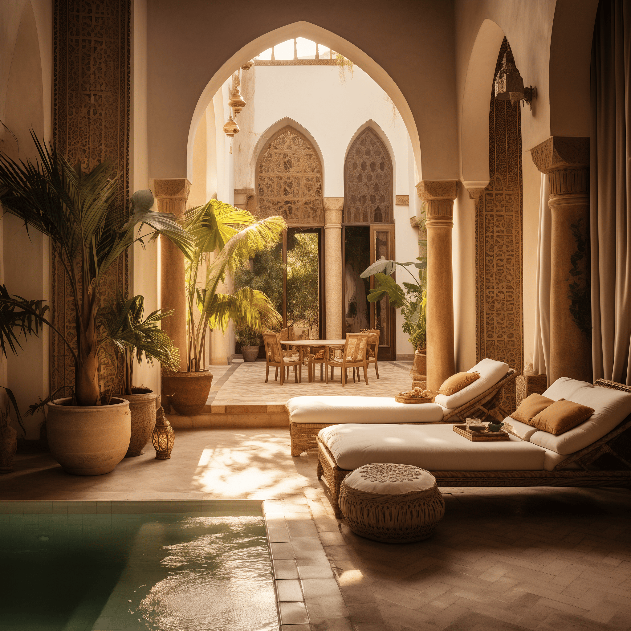 moroccan riad interior design aesthetic style