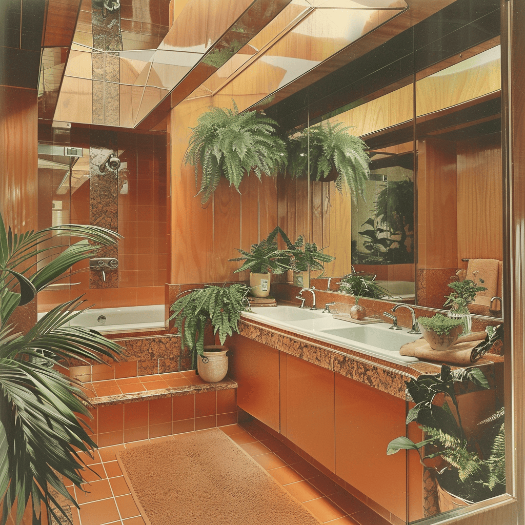 retro 70s bathroom