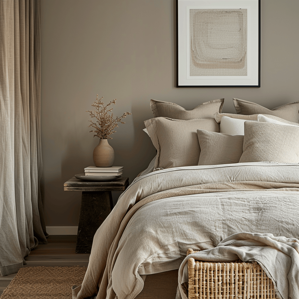 sandy beige living khaki chairs tan greige accents in bedroom