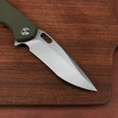 (US Only )  KUBEY  KU003B Darknesss Liner Lock Flipper Pocket Folding Knife Green G10 Handle 3.74" Bead Blasted D2