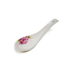Lotus Pattern Porcelain Soup Spoon-CHINA-Po Wing Online