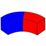 segment d'arc magnétique magnétisé diamétralement