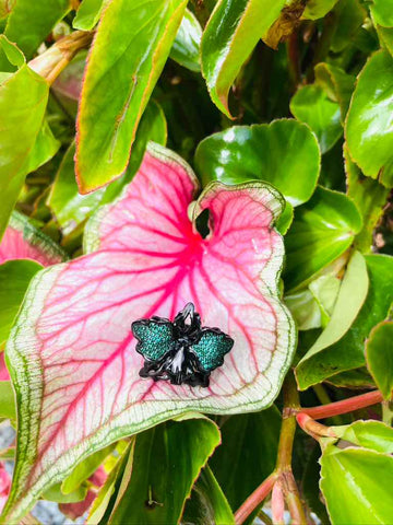 Butterfly Jade Green Ring