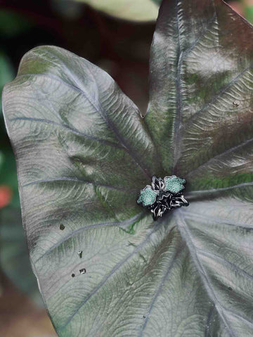 green Butterfly Jade Ring