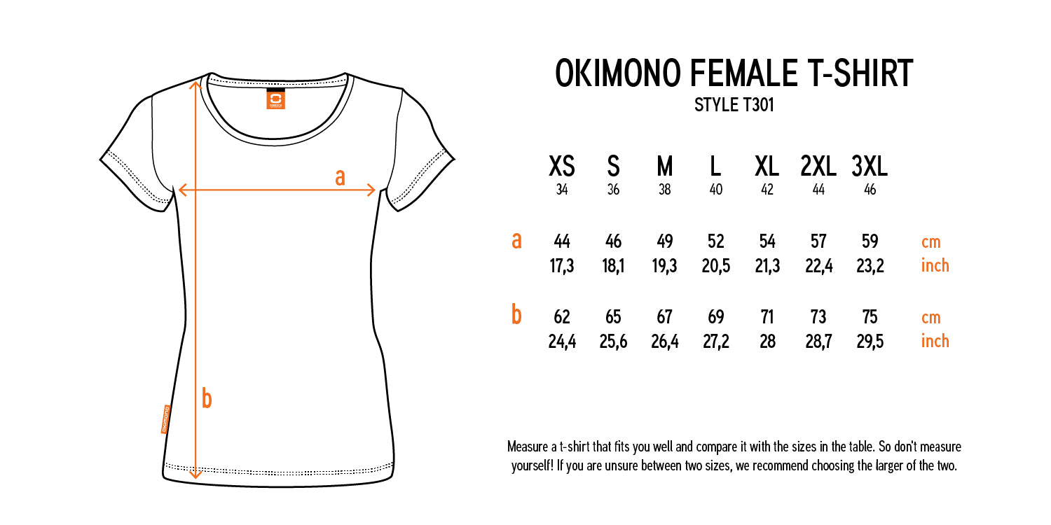 size chart ladies T301