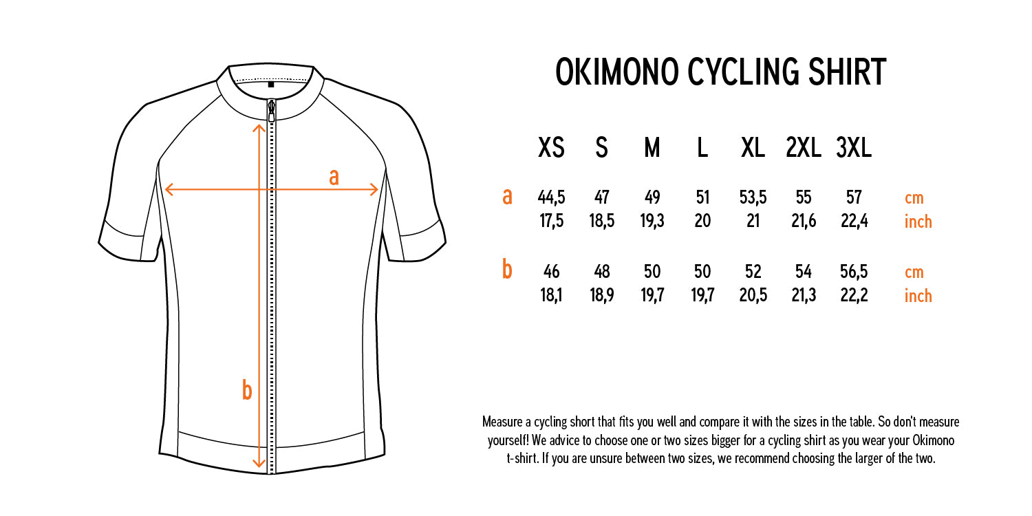 size chart cycling jersey