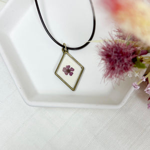 Pressed flower necklace #16