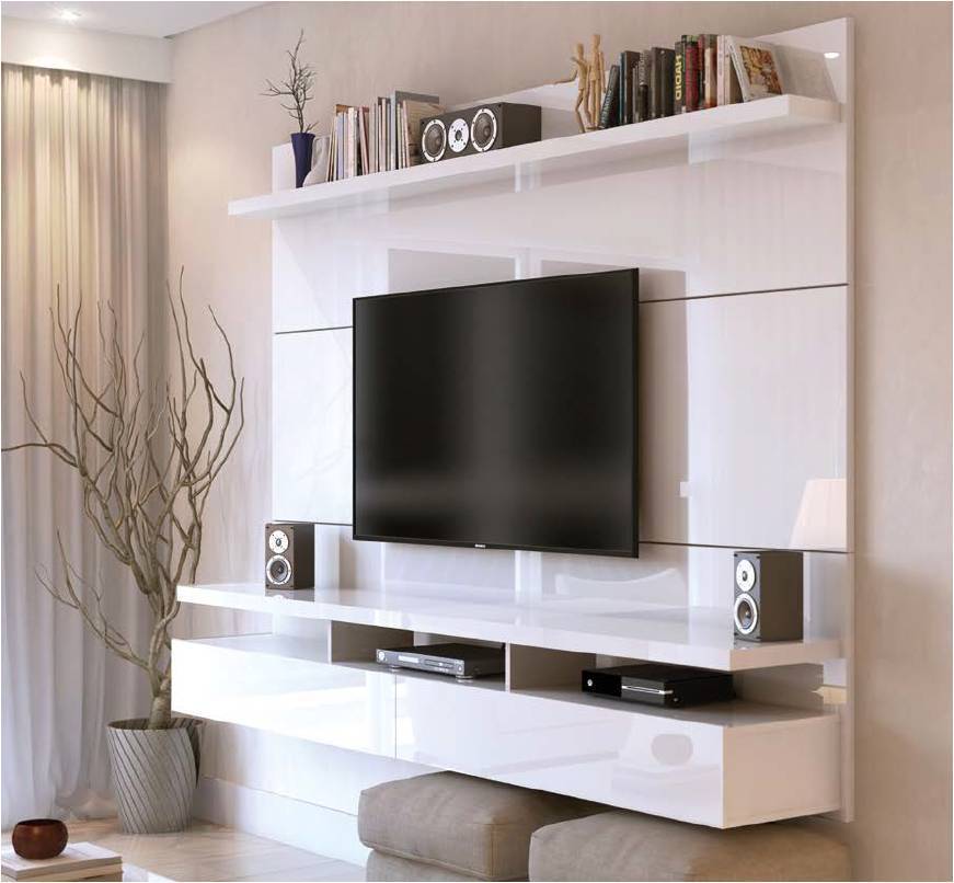 Famac - ⭐Mueble TV⭐ Práctico y moderno, así es nuestro modelo de mueble TV.  ✔️Sin visibilidad de cables. ✔️Cajonería. ✔️Detalle de celosía (panel  ranurado). ✔️Repisas. ✔️Diseño moderno Su clásica combinación de colores