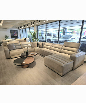 MB-R271 Power Recliner Sectional Sofa Set G32 Light Grey - Ambiente Moderno