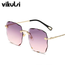 Cargar imagen en el visor de la galería, Vikulsi - Women&#39;s Rimless Square Sunglasses